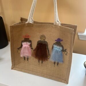 Stylish Women's Tote Bag with Artistic Design